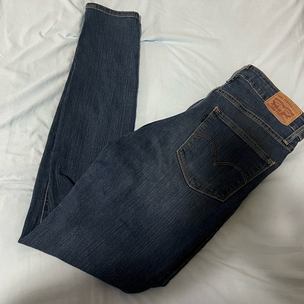 Levi Women's High Rise Dark Blue Jeans